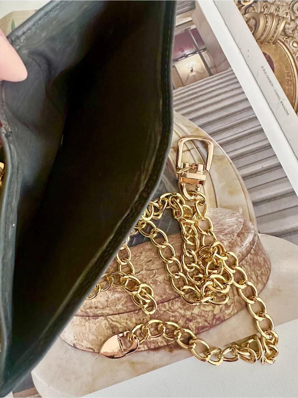 Chanel Caviar Mini Wallet with Chain Belt